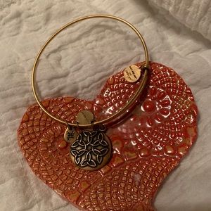 Alex and Ani Endless Knot Gold Bangle